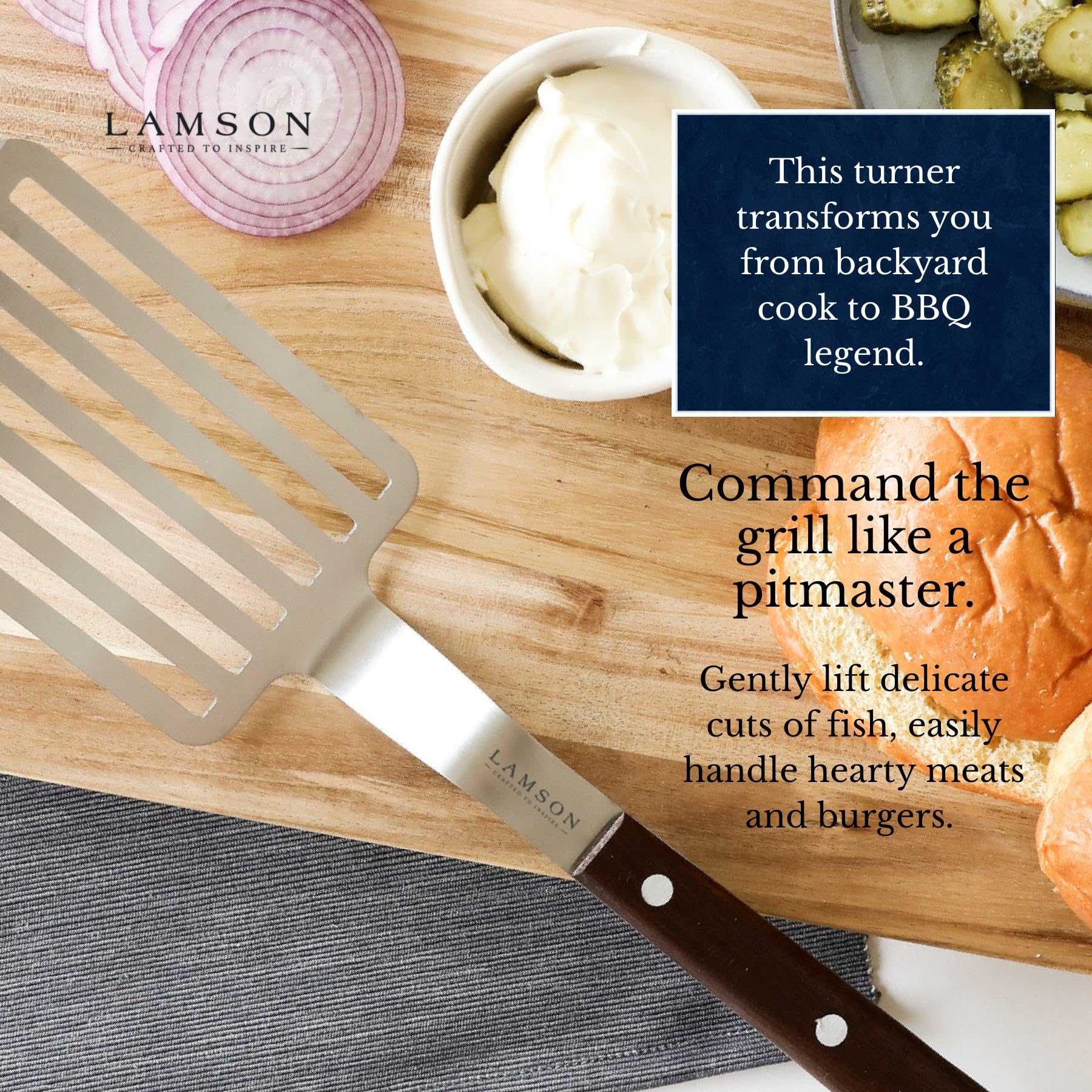 Lamson Premier Grill-Set mit genieteten Walnuss-Griffen (Pfannenwender)