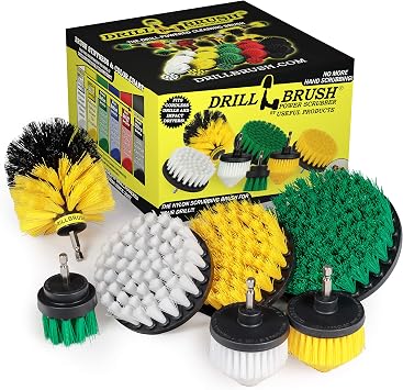 Drill Brush Power Scrubber by Useful Products - Interior Car Detailing Kit