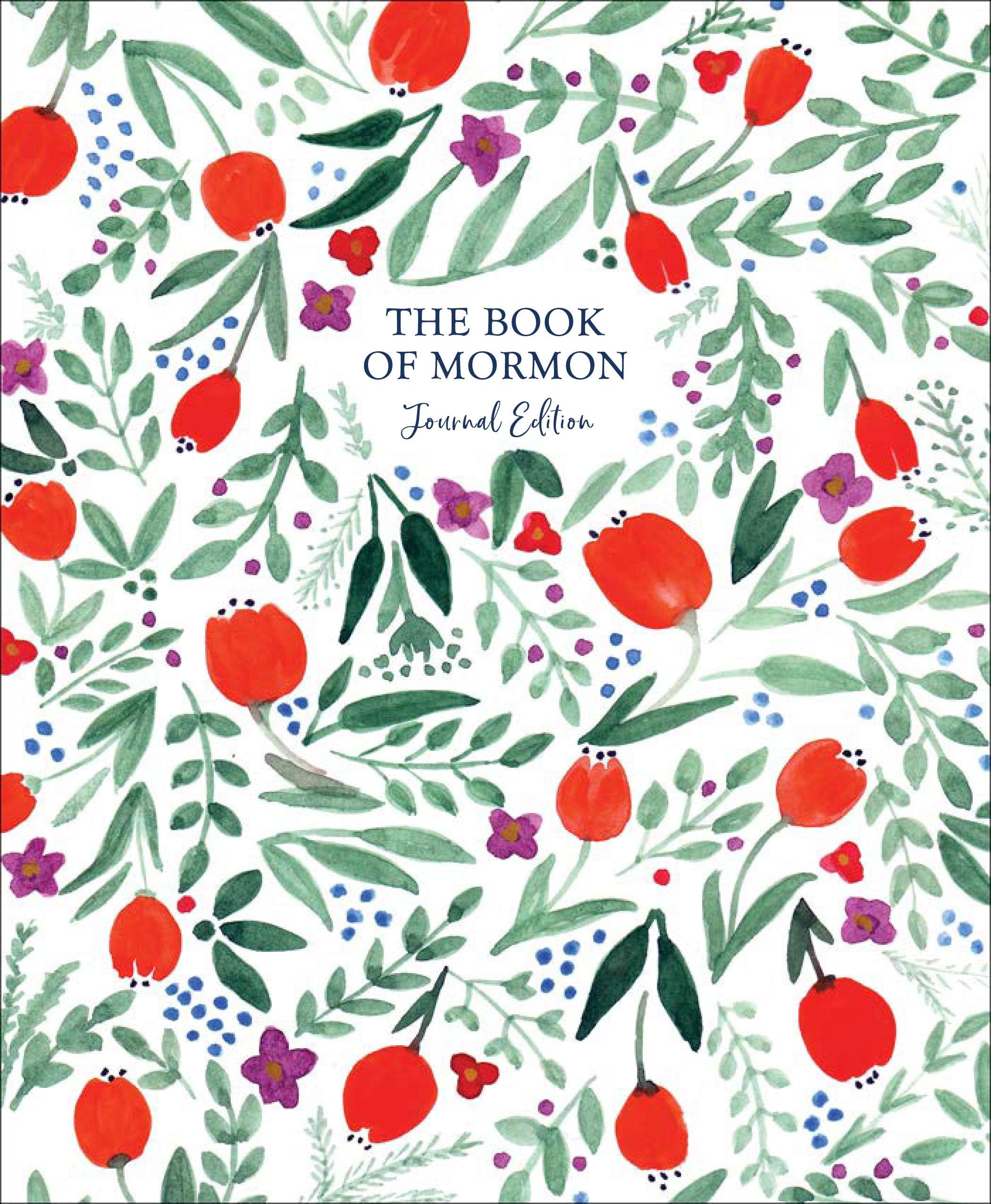 The Book of Mormon Journal Edition Red Floral--No Index