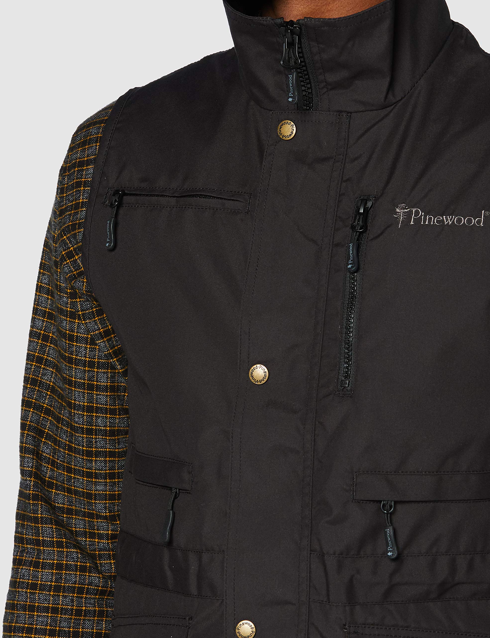 Pinewood Herren Tiveden Weste - Outdoor Weste Herren mit vielen praktischen Taschen, Mückenschutz, UV-Schutz und verstellbarer Passform für extra Komfort - langlebig und robust