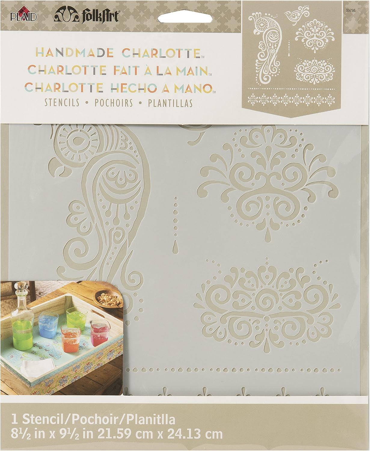 FolkArt Birds Handmade Charlotte Stencil