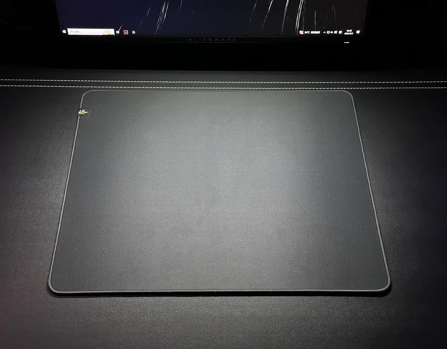 D-Glow JIN Skin-Friendly Smooth Glide Cloth Gaming Mouse Pad with 2.5mm Stitched Edges, 490 x 420 x 3.8mm Anti-Slip Cloth Pad, Durable Polyurethane Base Gaming Mousepad for Gaming and Office (Grey)