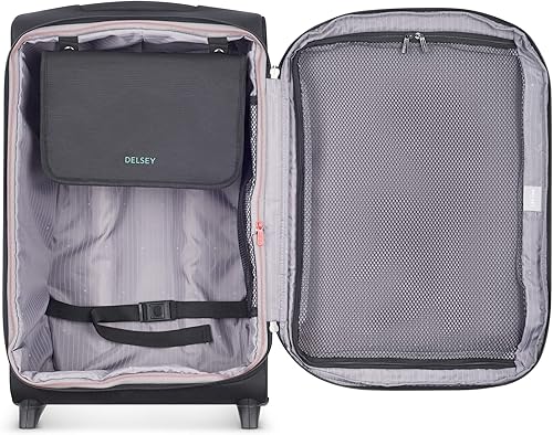Miniatura 2 de DELSEY Paris Helium DLX Softside - Maleta expandible con 2 ruedas, color negro, 21 pulgadas, Negro -, Helium Dlx Softside - Equipaje expandible con