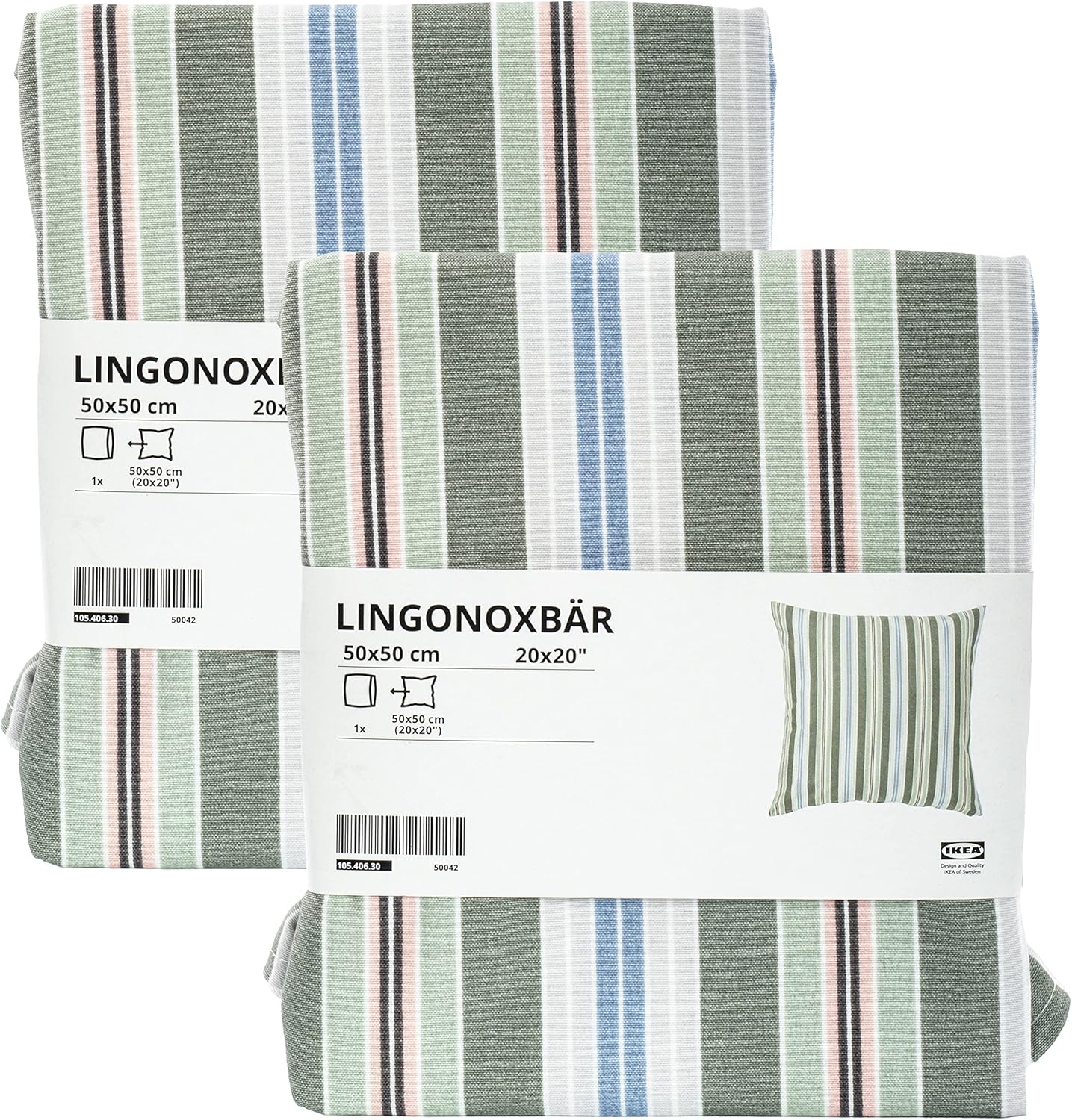 Ikea LINGONOXBAR Cottage Style Cushion Covers, 50 x 50 cm (20 x 20