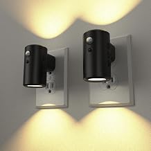 LED Wall Mounted Night Light, Remote/APP Control, Auto On/Off Based on Ambient Brightness, Multi-Color Selection, 2-Piece Set for Corridors, Bedrooms, Stairs, Bathrooms & Decorative Lights