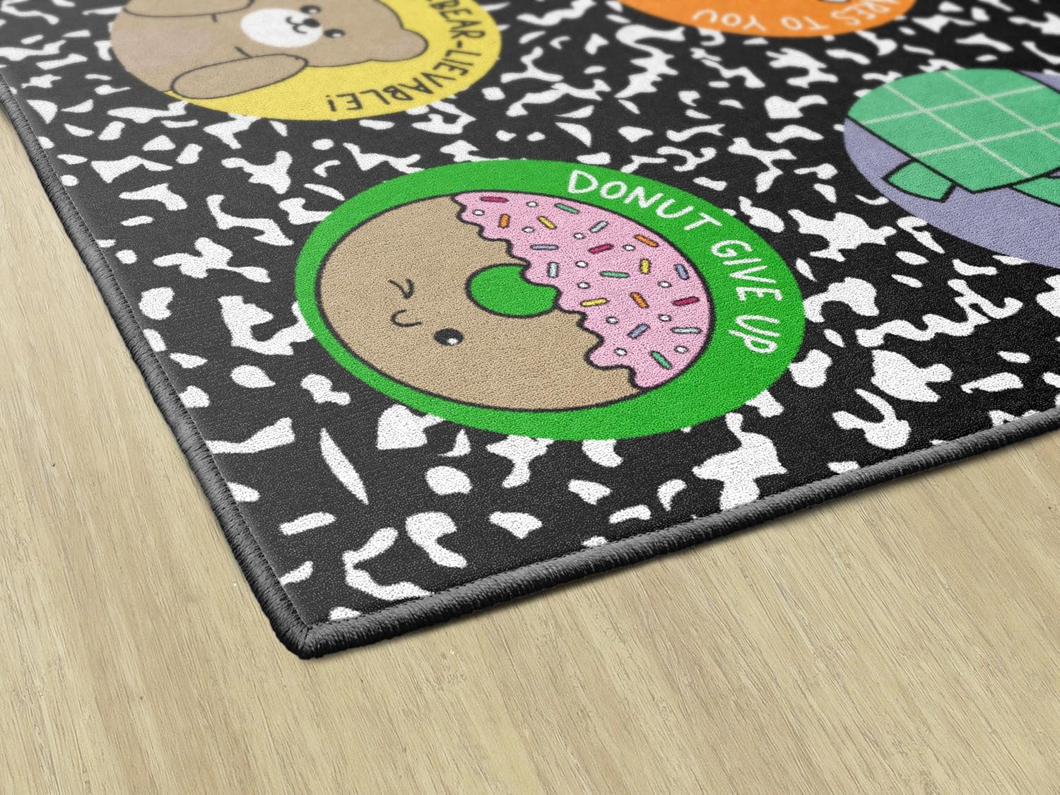 Flagship Carpets School Days Sticker Sit Spots Educational Area Rug for Kids Room, Children's Classroom Rug for Teaching and Playroom, 7'6" X 12'