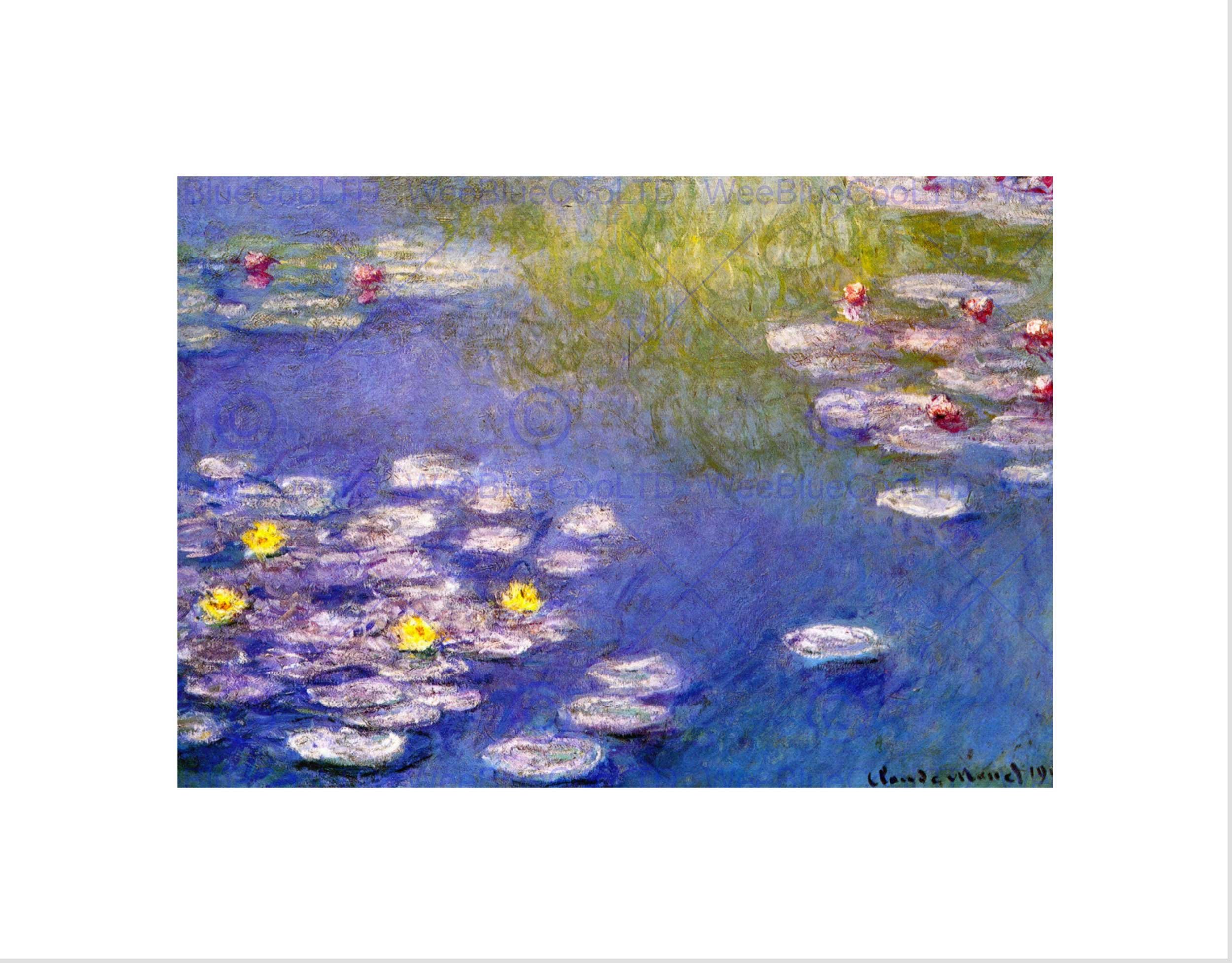 Wee Blue Coo Claude Monet Nympheas At Giverny Old Master Wall Art Print
