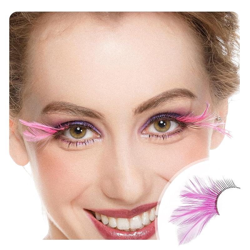 Cílios postiços Dorisue rosa-claro, estilo gatinho, modelo P3, 1 par