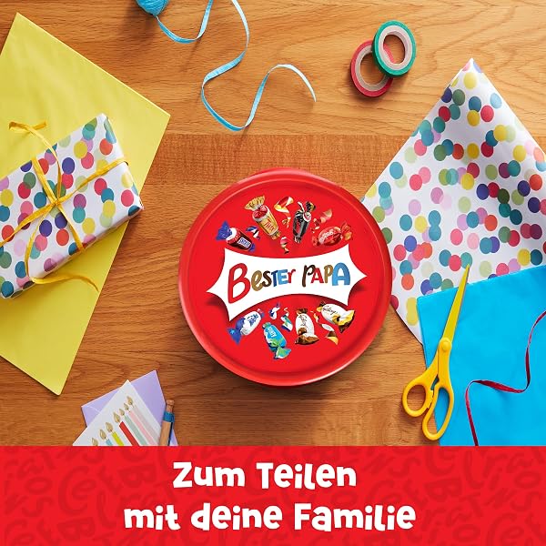 Celebrations "Bester Papa" Personalisierte Dose | Pralinenmischung | zum Vatertag | Geschenkbox | 1x 600-g-Dose - 3