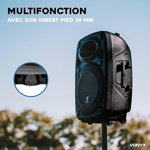 Vonyx VERVE-46 15-Inch Portable PA Speaker, 1000W Battery Powered Sound System, Wireless Mics Included, Perfect Portable PA System & Speaker With Microphone for Events, Parties, and Presentations - 5