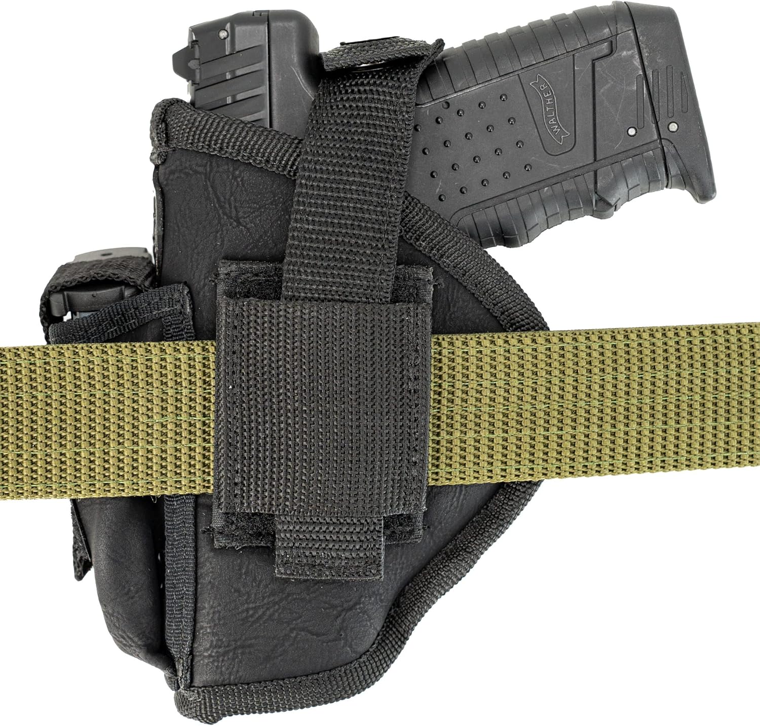 OWB Thumb Break Gun Holster & IWB CCW for Taurus G2c, PT111 G2| G 26, 27| Walther PPQ, P22| SIG P320 Micro Comp| Ruger SR 9C| Springfield XD 3, XD MOD 2| FN 509c| Shield Plus 9mm. Ambi w/ Mag Pouch