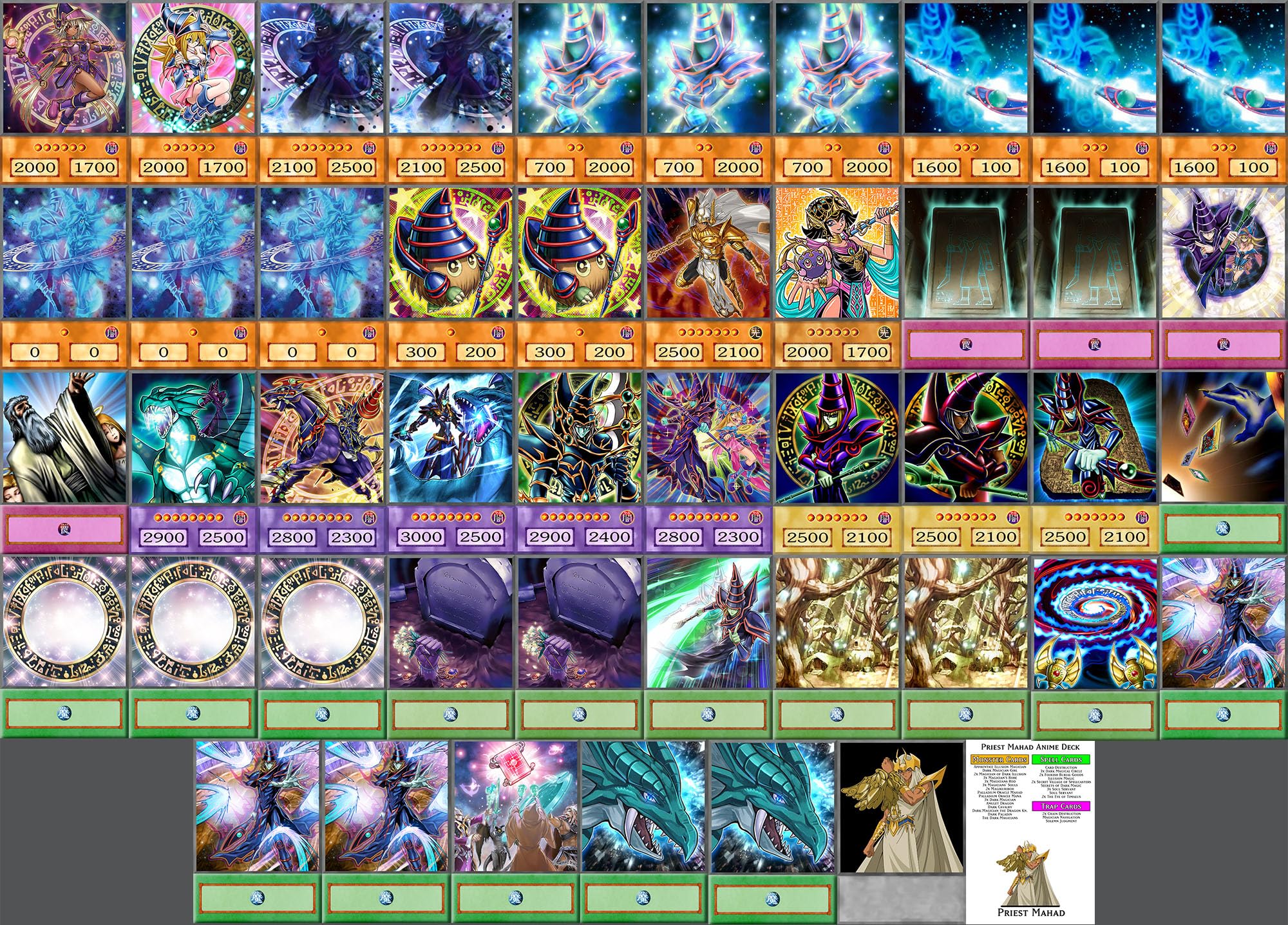 NorthBlue Priest Mah. Yugioh Orica Anime Style 45 Cards Deck #082 :  Amazon.sg