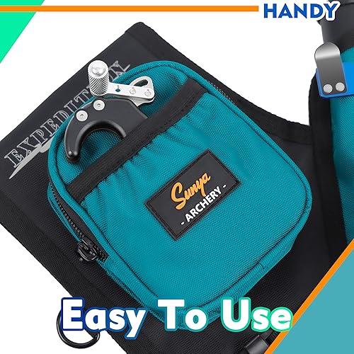 Miniatura 81 de SUNYA Carcaj de cadera de tiro con arco para flechas. Incluye 3 tubos de soporte de flecha, bolsillos de accesorios y cinturón de cintura. Apto