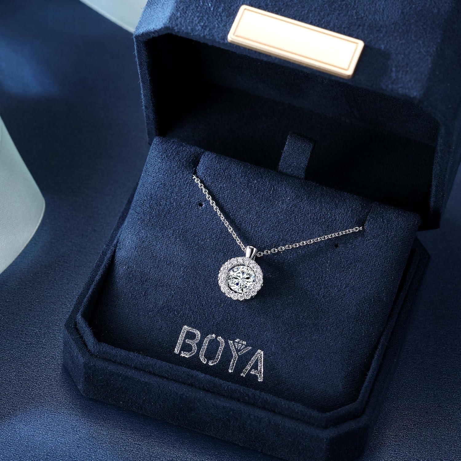boya Moissanite Necklace for Women, Dancing Necklace for Anniversary Mother's Day Valentines Christmas Gifts for Wife - Image 4