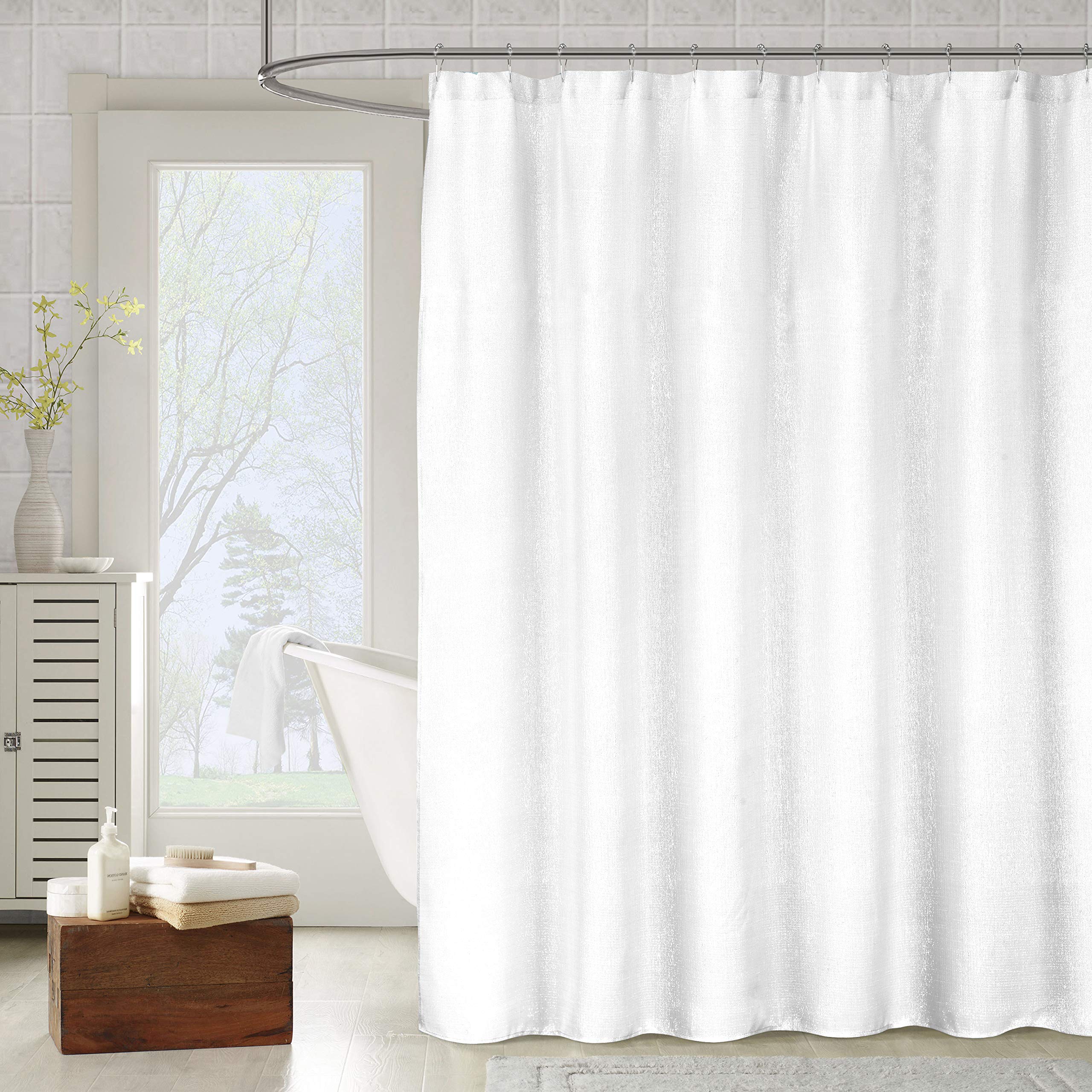Refresh the looks of your bathroom with this shower curtain