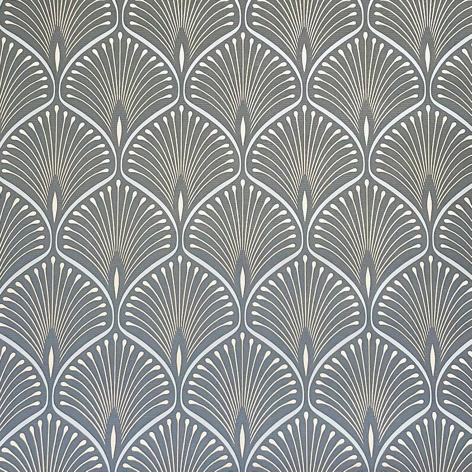 Layla Art Deco Wallpaper Charcoal GranDeco GV3102 Amazon.co.uk DIY