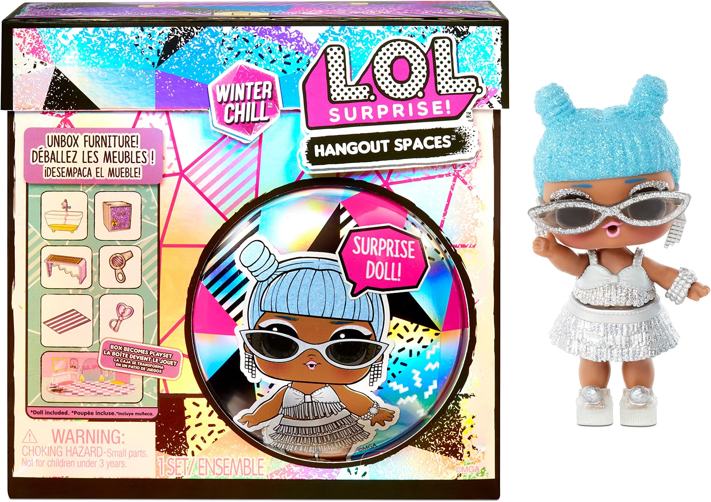 L.O.L. Surprise Winter Chill Spaces Playset with Doll- Ice