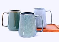 Vista 5 de Taza de café de cerámica de 24 onzas, taza de café con leche, taza de té para cacao, capuchino, latte, cereales, apta para lavavajillas, microondas