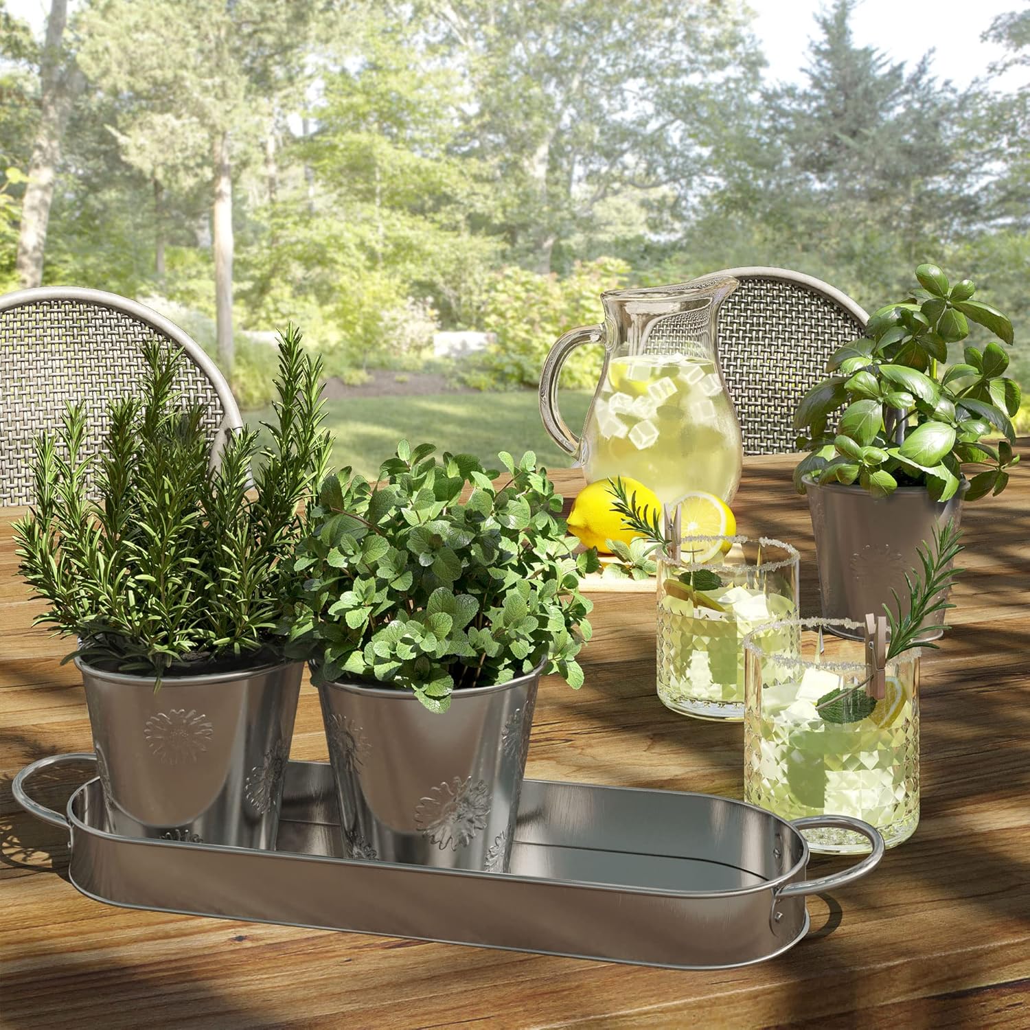 Buy Barnyard Designs Farmhouse Herb Garden Planter Indoor Planter Set