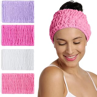 Turbie Twist 4-Pack Cotton Headbands – Extra-Wide, Comfy, All Hair Types, Berry Lovely