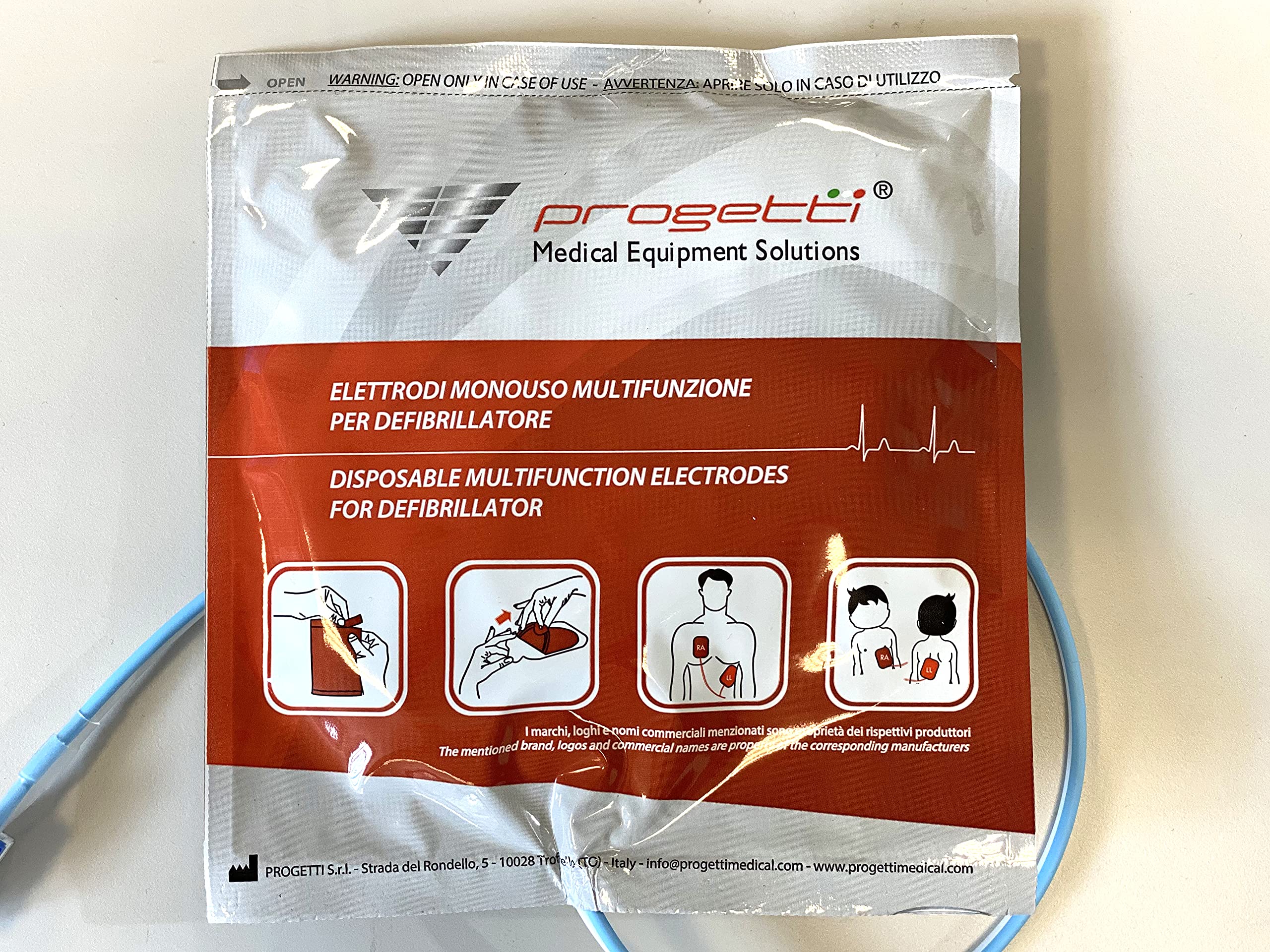Kit sostituzione elettrodi adulto preconnessi e batteria per defibrillatore Rescue SAMe