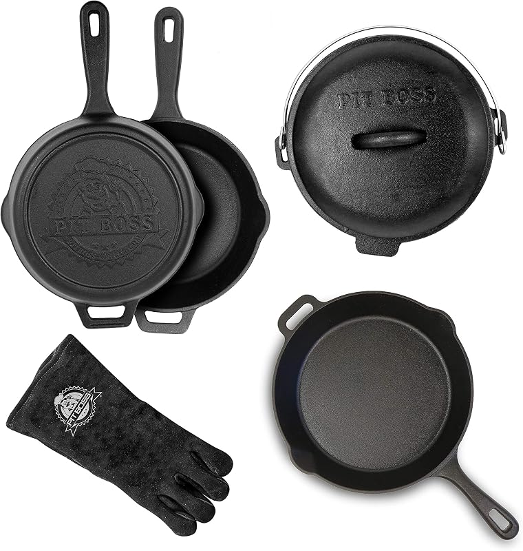 6 Piece Cast Iron Starter Kit, Black