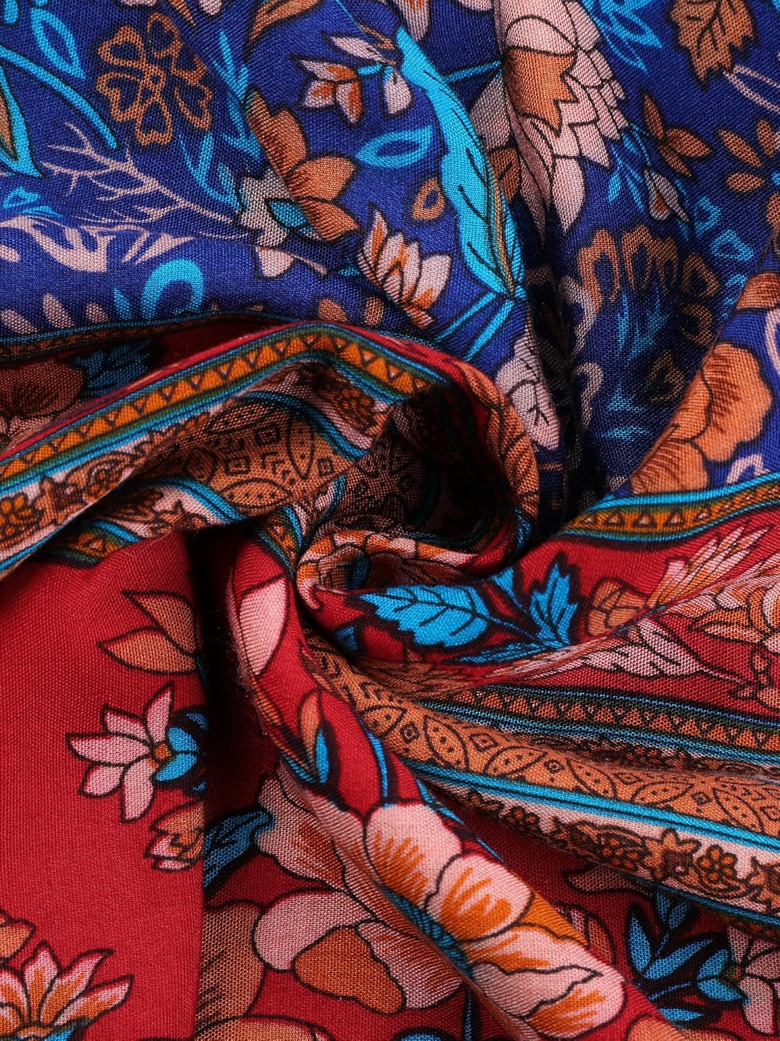 Agnes Orinda Plus Size Women's Keyhole Ruffle Short Sleeve Tops Boho Floral Summer t Shirt Tops Blouse Vacation 2025 - Image 5