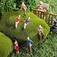Vista 5 de Juexica 30 Piezas Figuras de Mini Personas 1:50 Escala Modelo de Trenes Arquitectónico Figuras de Personas Pintadas Figuras de Miniatura de Plástico