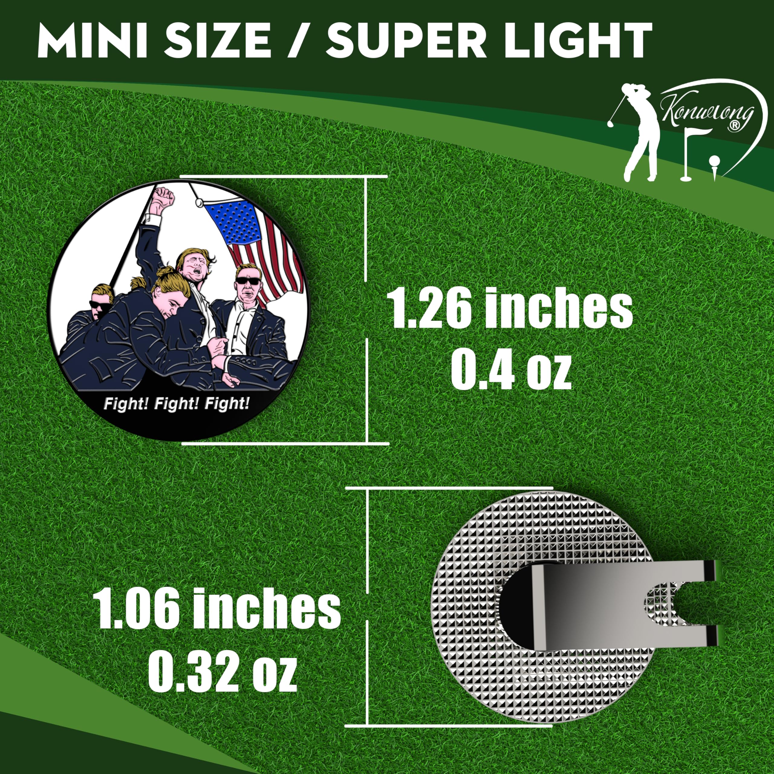 Divertido marcador de pelota de golf magnético con clip para sombrero de Putting Green | Accesorios de golf geniales para hombres y mujeres únicos | Regalos personalizados para golfistas