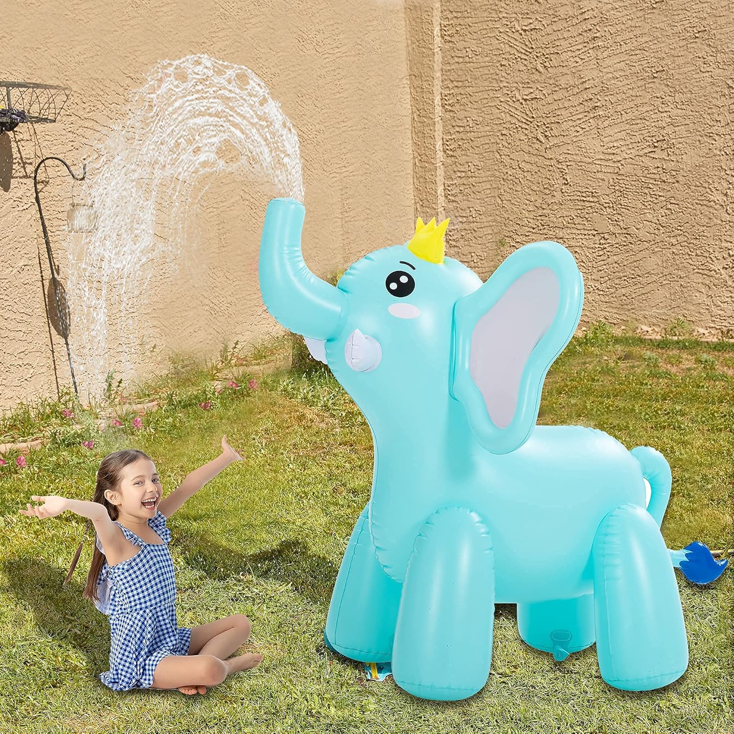 Sloosh Inflatable Water Sprinkler for Kids ,Inflatable Elephant Water Toy,Lawn Sprinkler Toy for Toddles,Summer Outdoor Fun, Backyard Water Play Toy 48” : Toys & Games