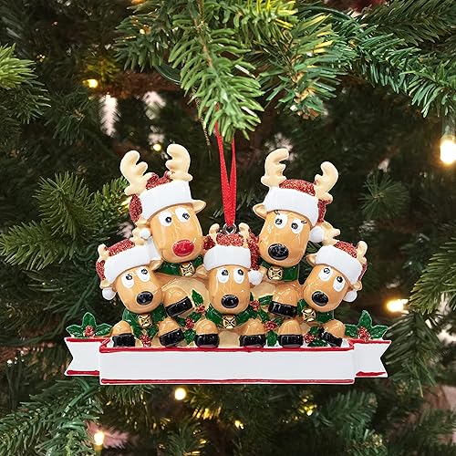 Miniatura 10 de Adorno personalizado de nuestra primera Navidad juntos 2023  Pareja romántica personalizada de renos con bufandas para el árbol de Navidad  Regalo