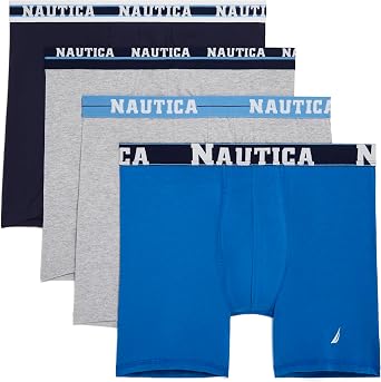Nautica Mens 4 Pack Limited Edition Stretch Boxer Briefs