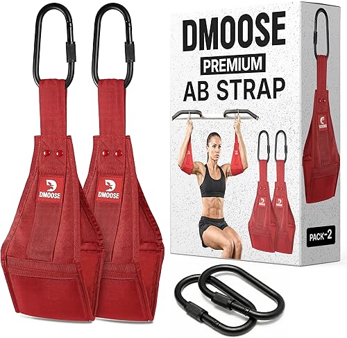 Miniatura 17 de DMoose Fitness Correas colgantes para abdominales para barra de dominadas y entrenamiento de fuerza central, correas de ejercicio acolchadas suaves