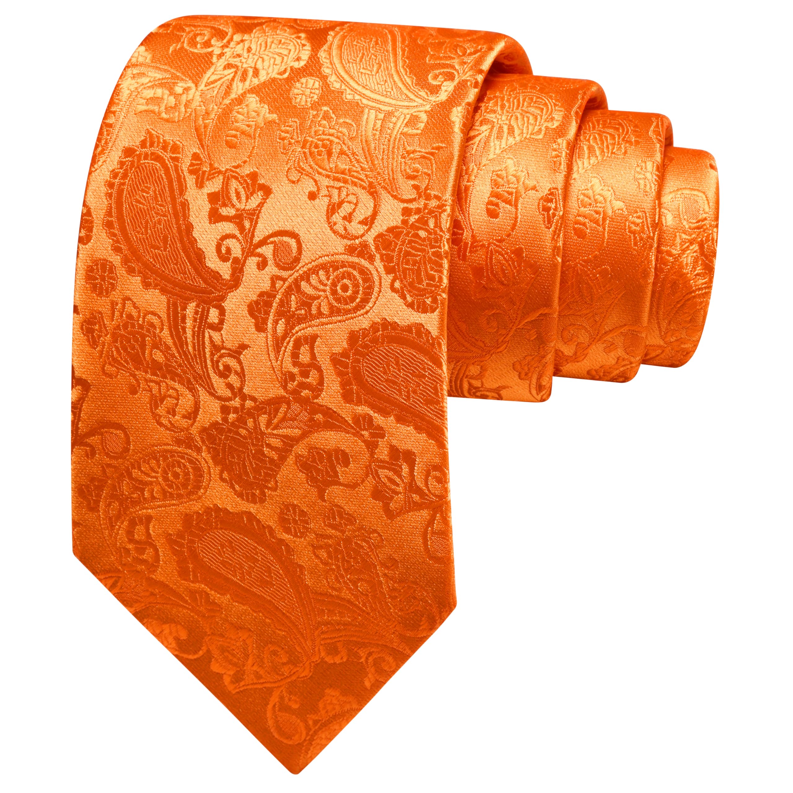 GUSLESON 3.15"(8cm) Fashion Paisley Ties Mens Woven Jacquard Necktie for Wedding