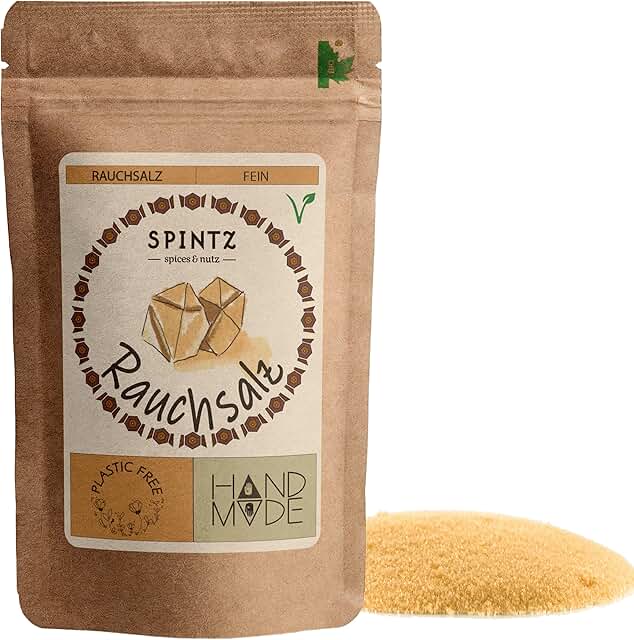 SPINTZ® 1000g Rauchsalz | Hickory Rauchsalz | Hickory Smoked Salt | Speisesalz | Geräuchertes Salz | ideal für vegane Ernä...