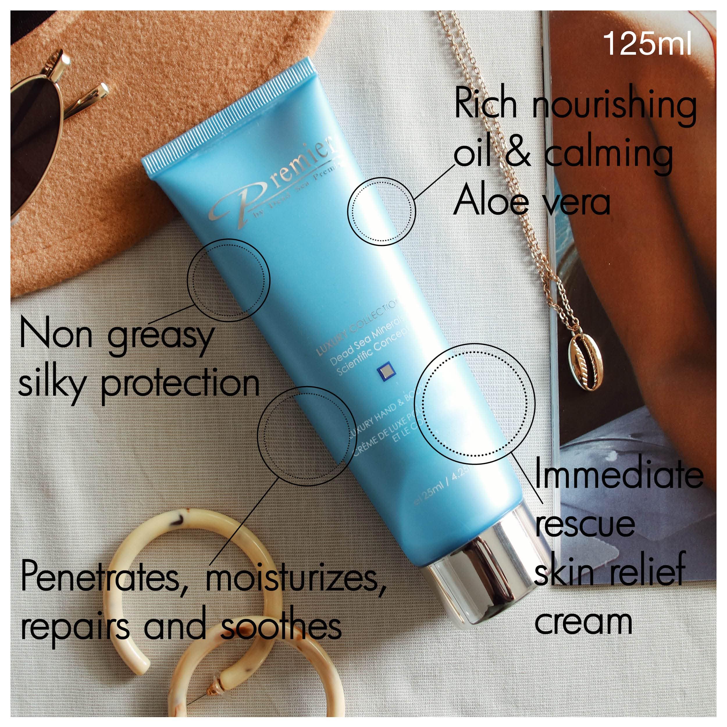 Premier Dead Sea Hydrating Hand Cream with Aloe Vera & Witch Hazel
