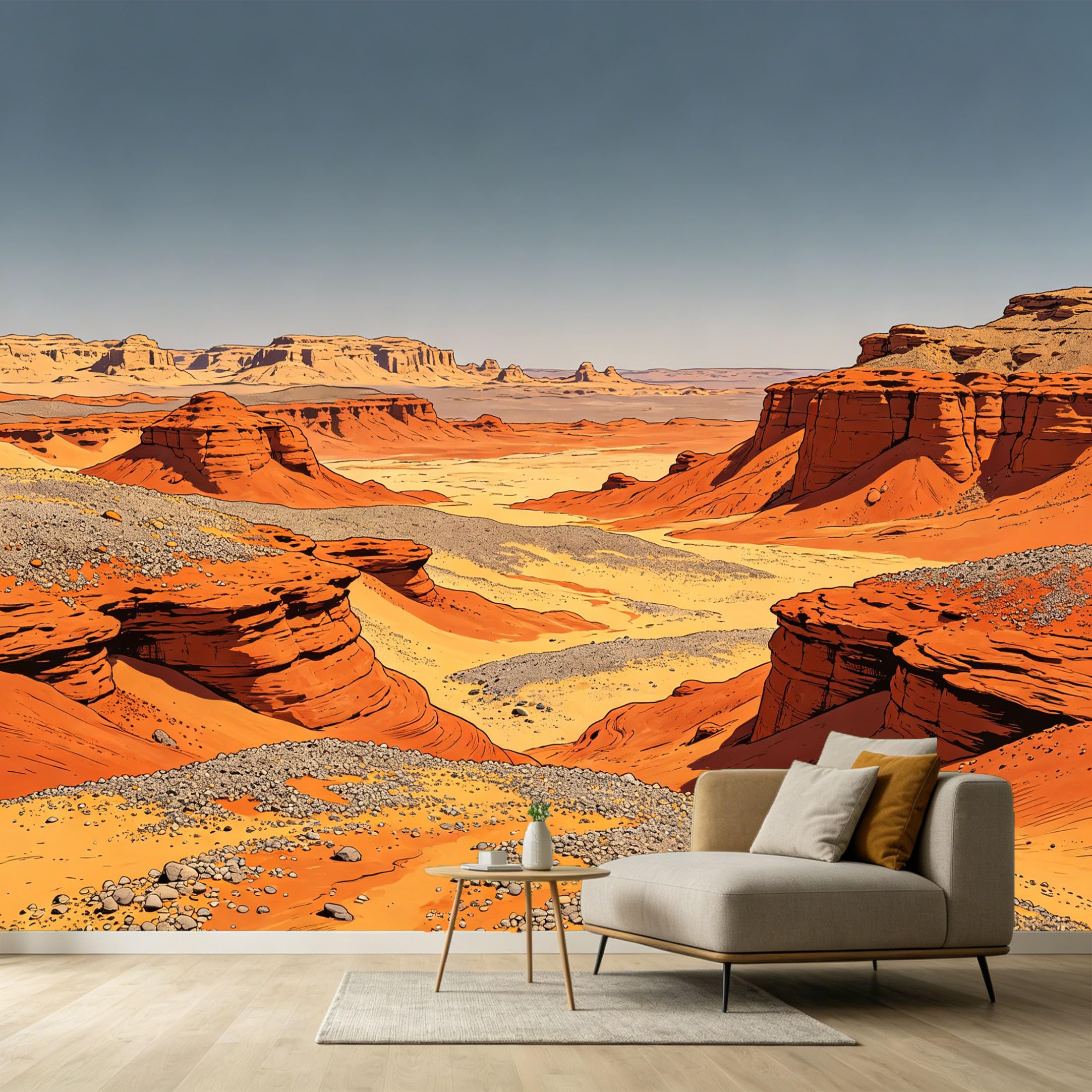 Custom Size Wall Murals Western Landscape Abstract Art Red Rock Canyon Desert Stone Terrain SelfAdhesive Wall Fabric Removable Large Wallpaper for Photo Living Room