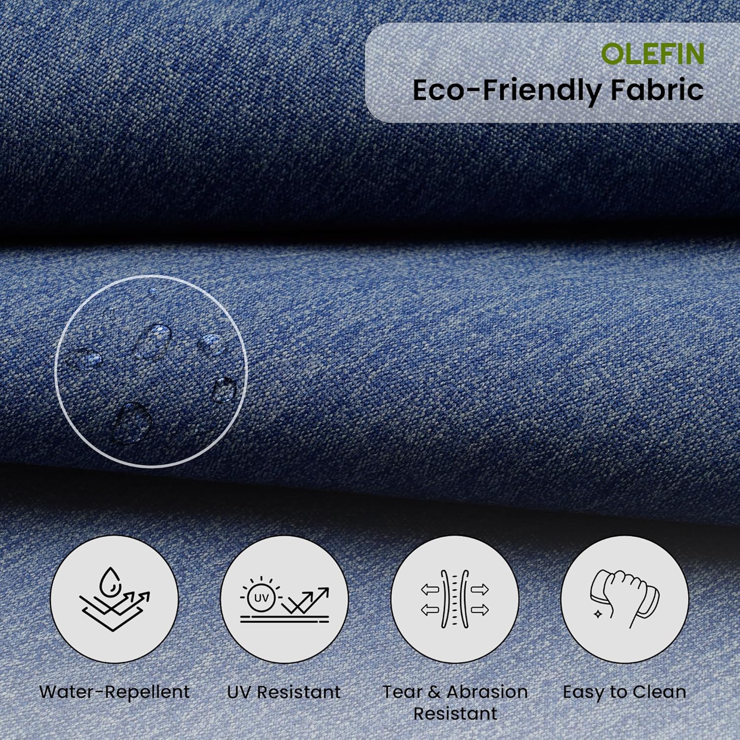 Covers & All Outdoor Deep Seat Cushion for Patio Furniture, 28.5 x 28.5 x 5 Inch High-Density Foam Patio Chair Cushion with Water-Repellent & UV-Resistant Cover, Tear-Resistant Seat & Back Cushion