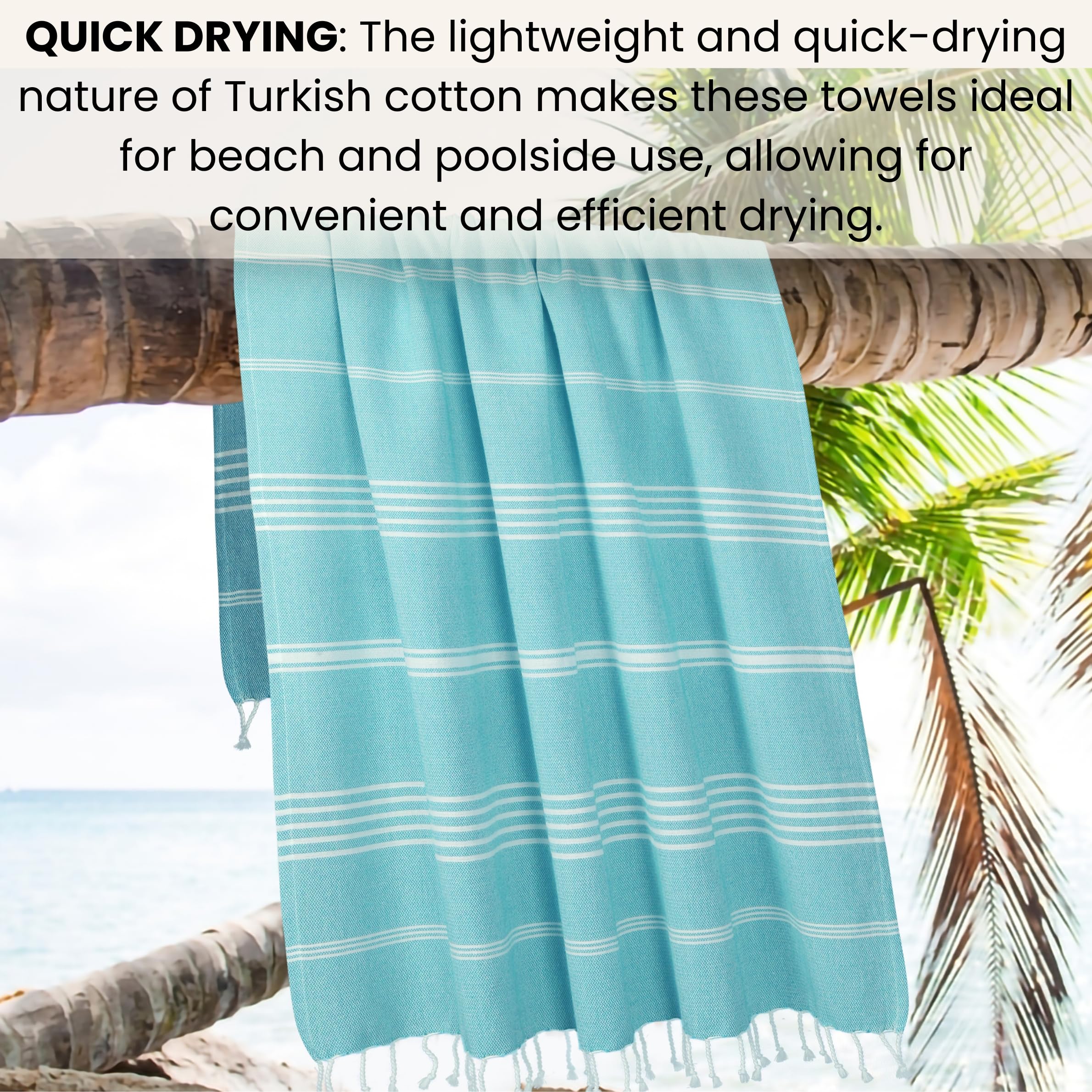 Cotton Clinic Juego de 4 toallas de playa turcas de algodón de gran tamaño de 40 x 70 pulgadas, para viajes, gimnasio, piscina, spa, manta de playa, toallas de baño, ultrasuaves, de secado rápido,