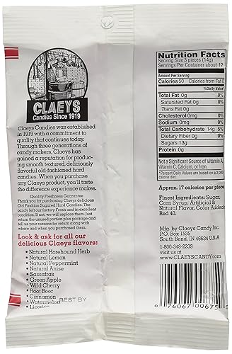 Vista 17 de Claeys Licorice Hard Candy 6 Oz No 671
