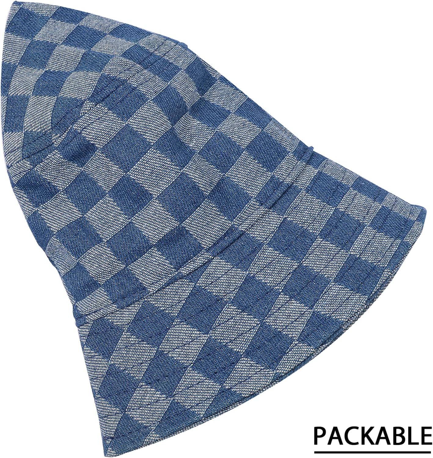 GuanGu Bucket Hat for Women Men Fashion Checkerboard Fisherman Bucket Hat Sun Cap Packable Sun Hat for Beach Travel