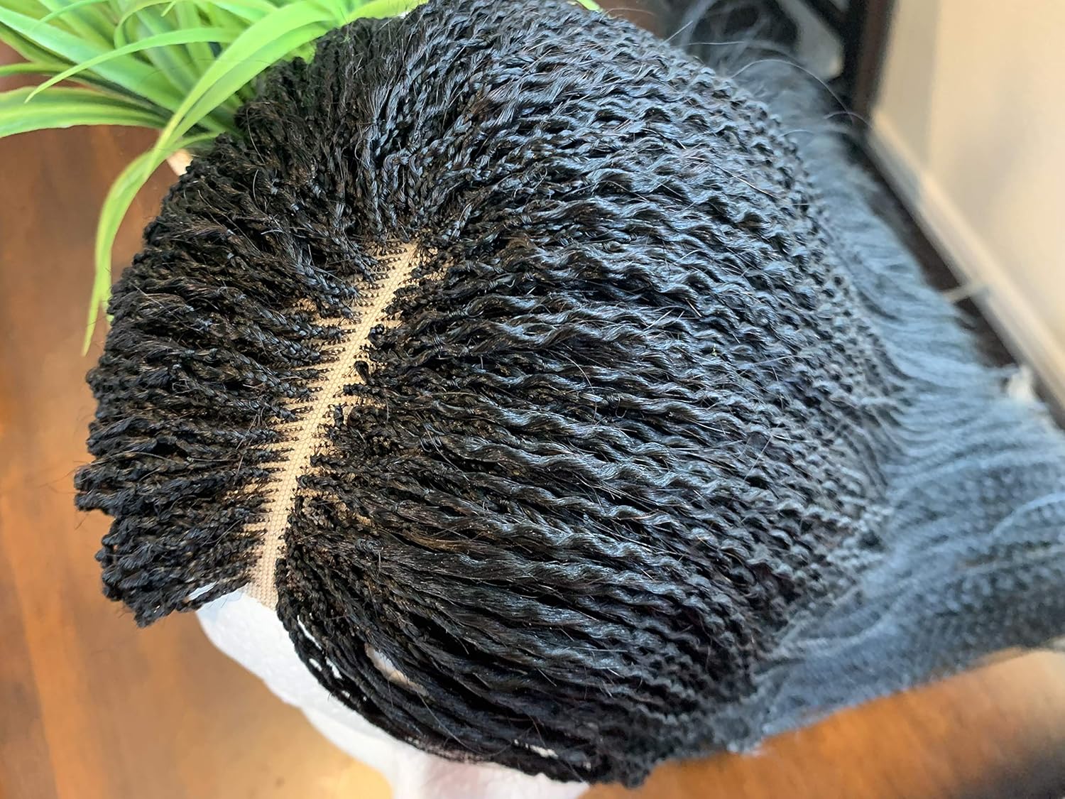 Micro Million Wavy Wig (Color 1- Black, Wavy 23” Watermelon)