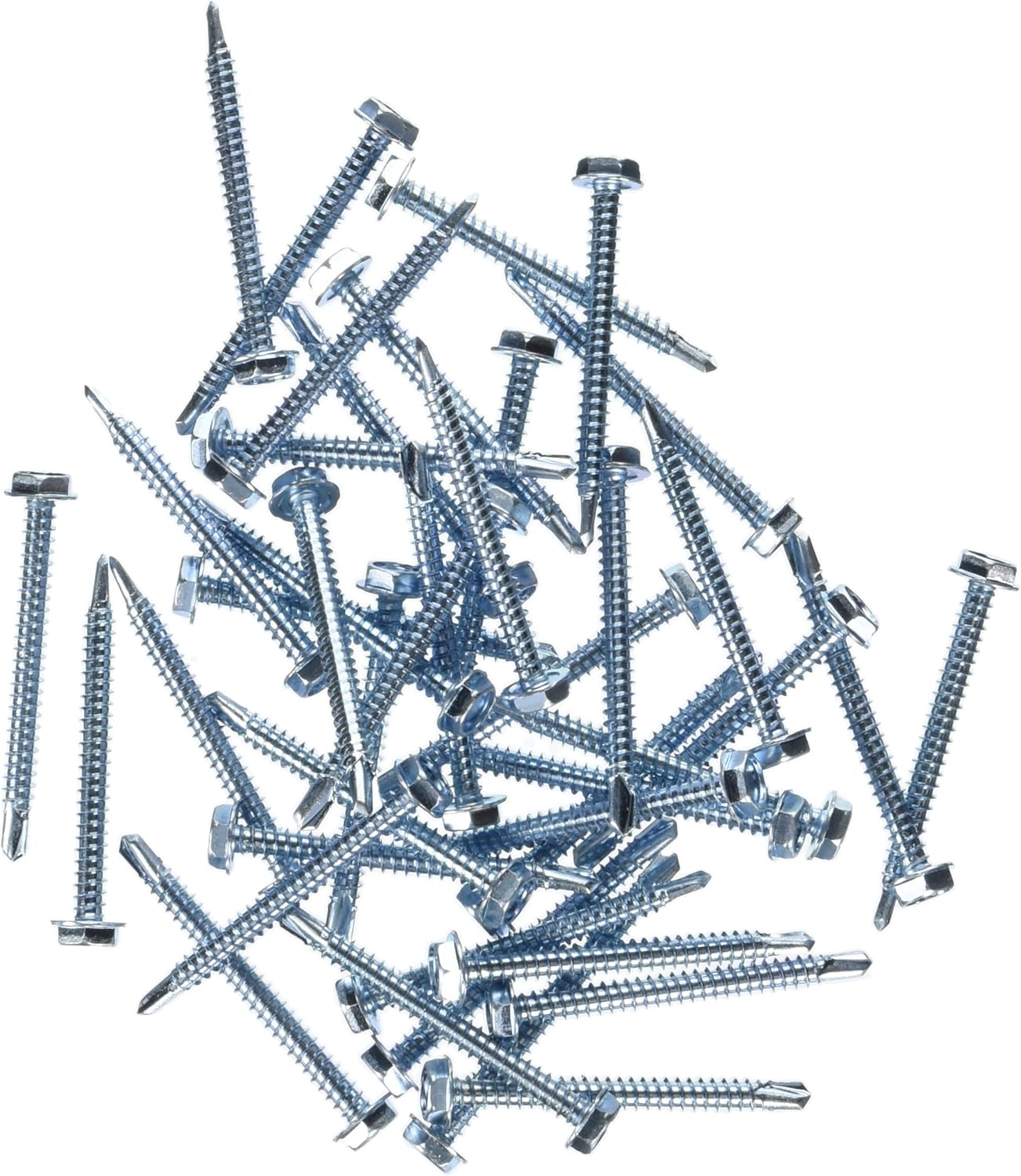 The Hillman Group 560338 10-16-Inch x 2-Inch Washer Head Self Drilling Screw, 100-Pack