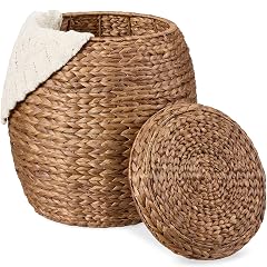 Best Choice Products Multipurpose Hyacinth Storage Basket Plant D cor Handwoven Organizer Tote for Bedroom Living Room Nursery