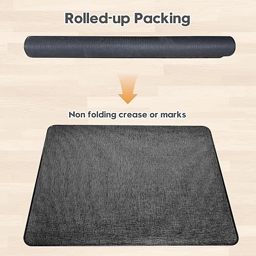 Miniatura 5 de Sycoodeal Tapete para silla de oficina para suelo de madera dura y azulejos, 36 x 48 pulgadas, resistente para silla de juegos de computadora, para