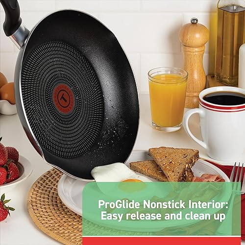 Miniatura 24 de T-Fal Initiatives - Juego de 2 sartenes antiadherentes, 8.5, 10 pulgadas, apto para horno 350F, utensilios de cocina, juego de cocina de cocina