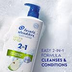 Head & Shoulders Anti-Dandruff Shampoo and Conditioner 2-in-1, 1% Pyrithione Zinc, Itchy Scalp, Long Lasting Green Apple Scent, 835 mL
