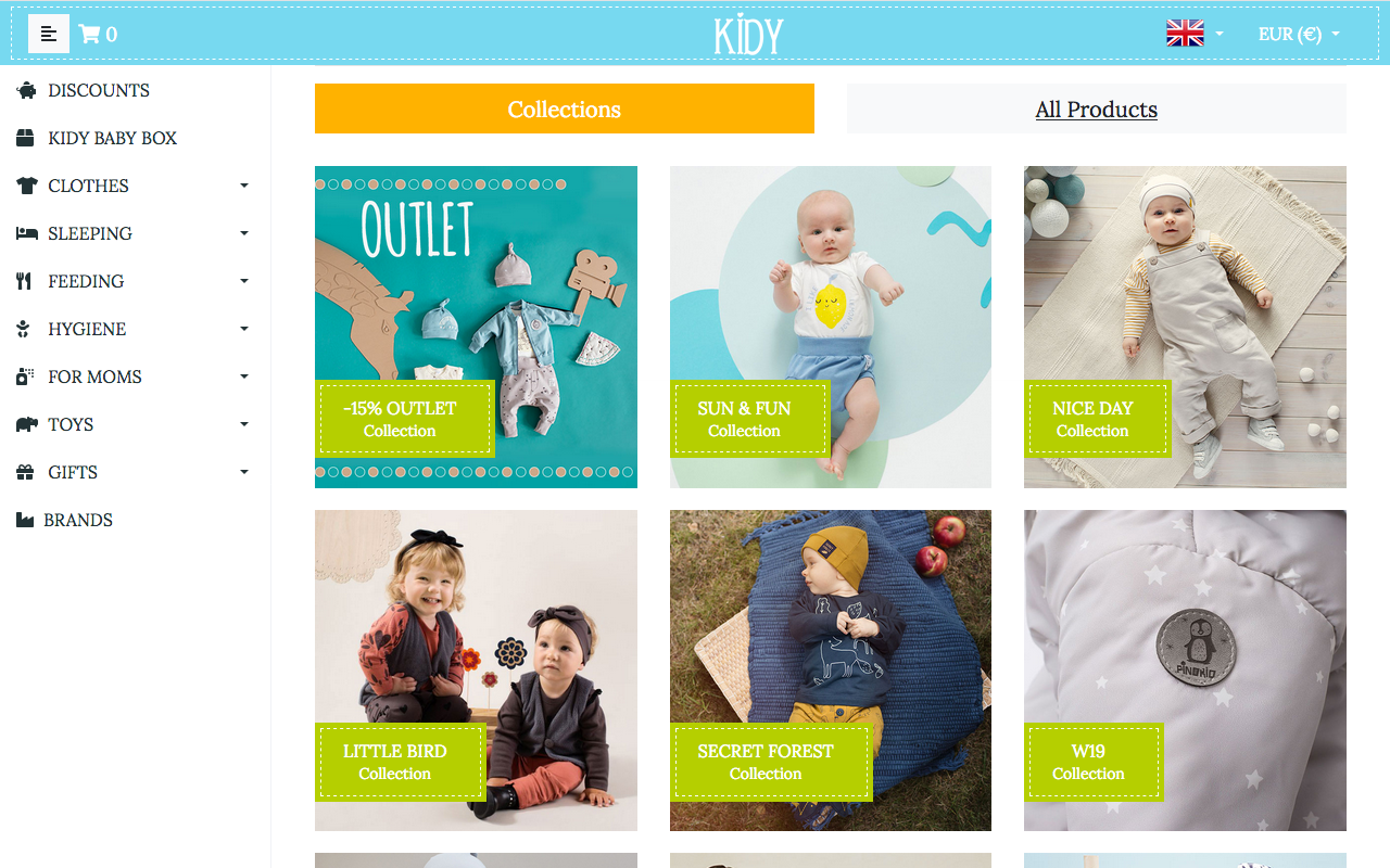 KIDY.eu Baby Clothes from Europe Online App on Amazon Appstore