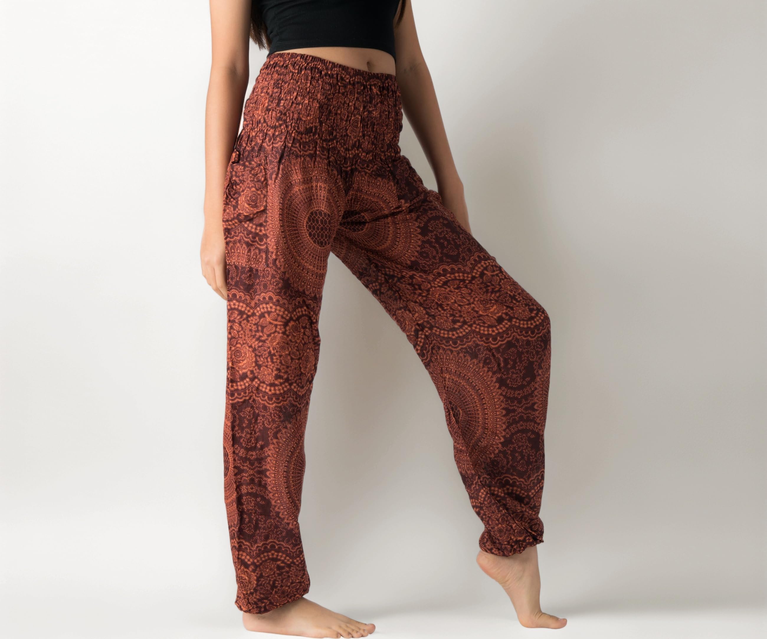 B BANGKOK PANTS Harem Pants Women Yoga Boho Clothes with Pockets