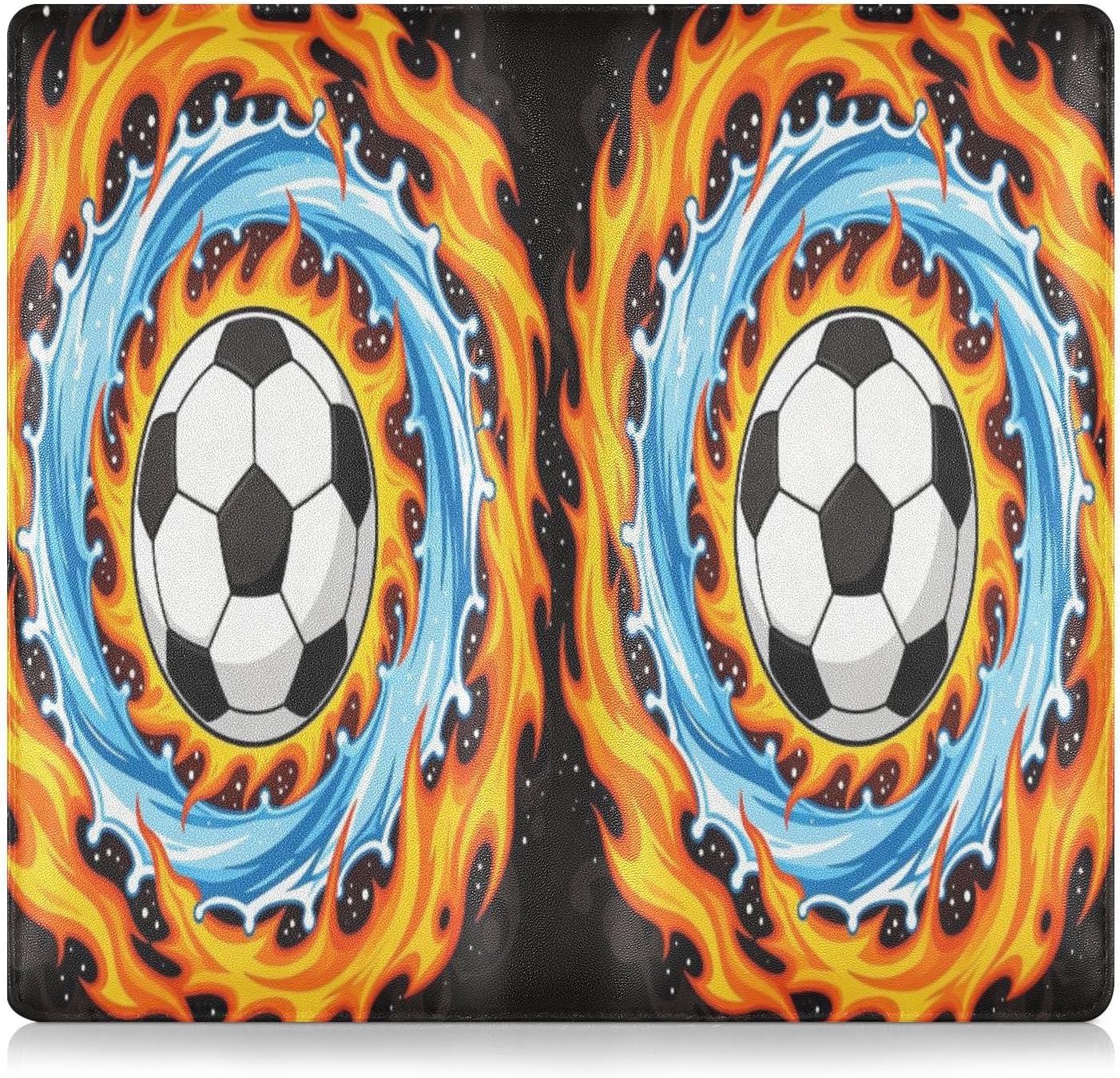 GuoChe Car Glove Box Document Organizer Soccer Ball Ice Splash Flame image 2
